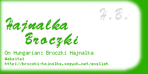 hajnalka broczki business card